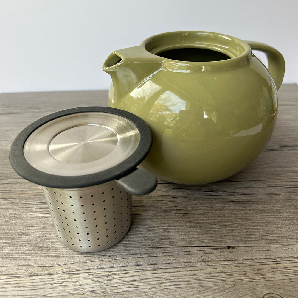 Green Six Cup Teapot with infuser