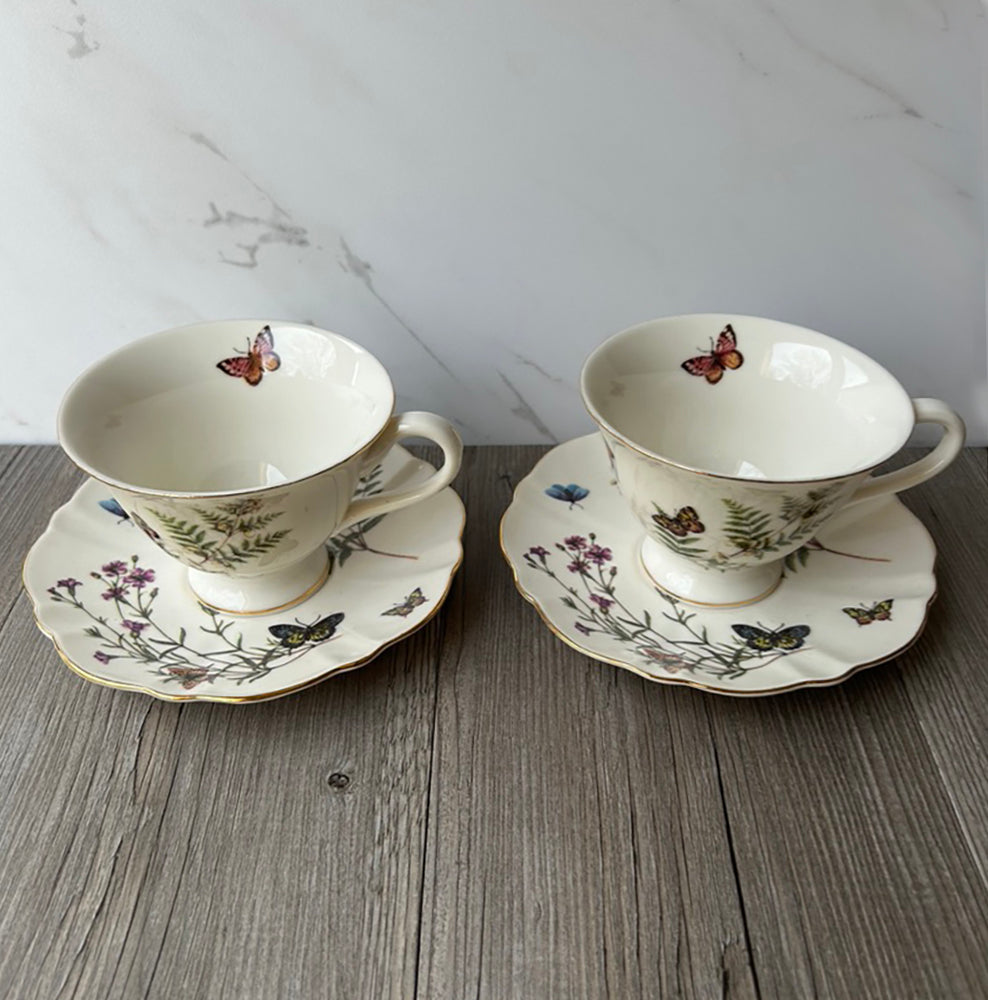 
                  
                    Butterflies and floral tea cups
                  
                