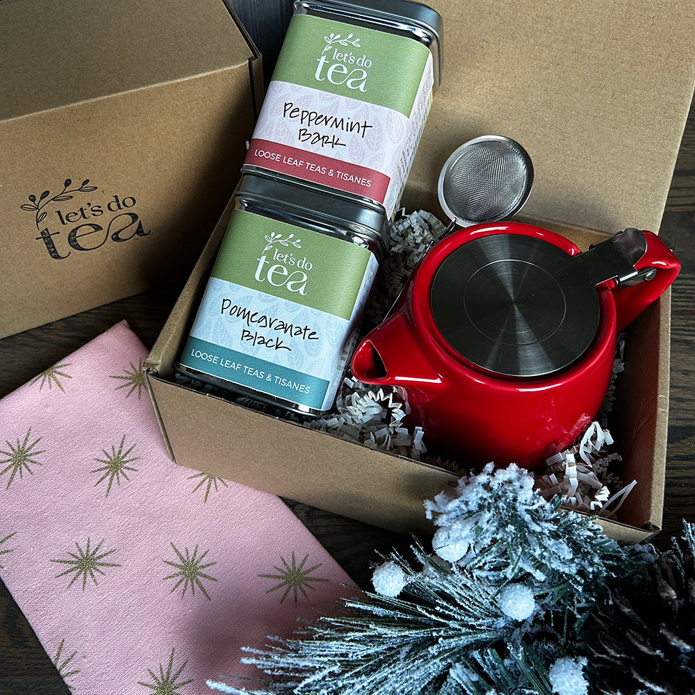 Pom Pom Peppermint Loose Leaf Tea and Teapot Gift Box