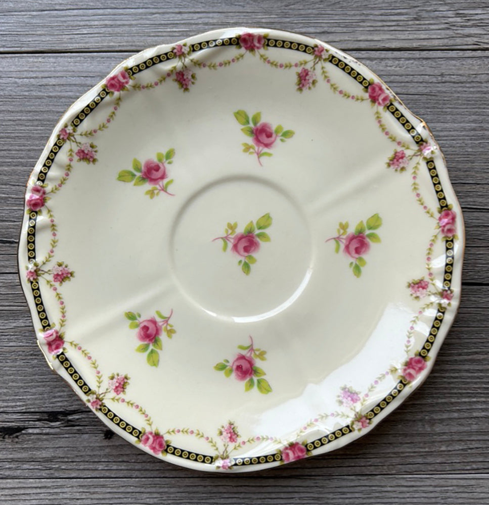 Rosie Posie Porcelain Teacup Saucer
